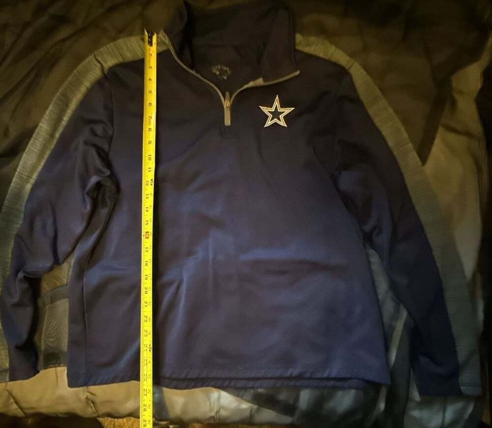 NFL Dallas Cowboys 1/2-Zip Jacket Size XLarge Navy Blue